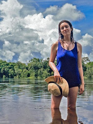 Ayahuasca Foundation ten day ayahuasca retreat participant in river